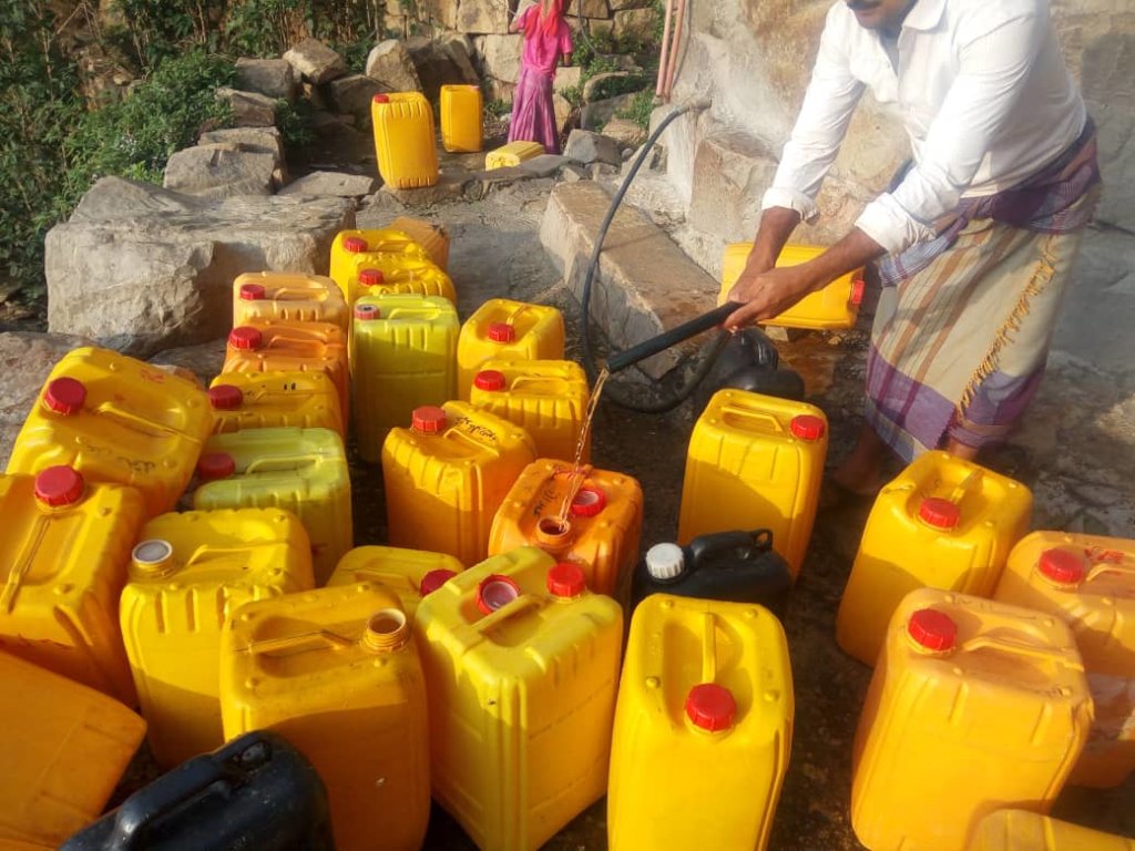 Water bucket that people in Burra use to get water