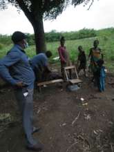 During a home visit in the community