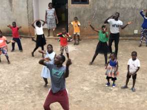 Some of our Boys giving skills to the young ones