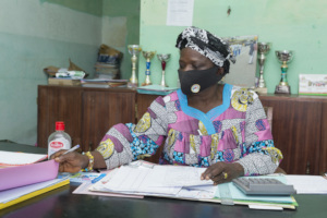 School Headmaster, Mrs. Elaine Epane