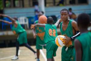 Basketball skills in progress