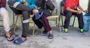Asylum seekers at an IRC shelter in Juarez, Mexico