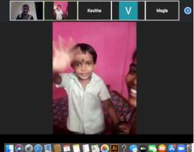 Virtual session with cradle health mothers