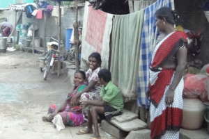 3 generations of family's women outside their home