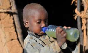 Children forced to drink dirty water