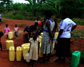 Buwunga community collects water