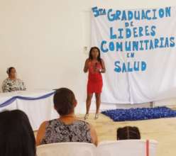 Iris speaking at her graduation ceremony
