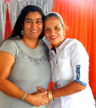 Beri (right) with Program Coordinator Juana