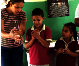 Betty delivering a health education session