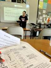 Mrs D leads  the Music Teachers Workshop