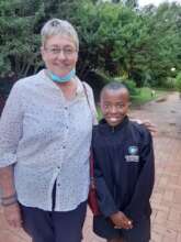 Scholarship Winner Sandiswa with Gill