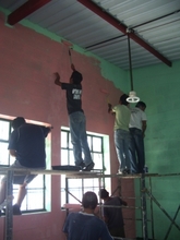 Students Painting the Library