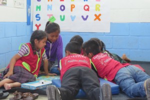 Literacy Ambassadors in the library