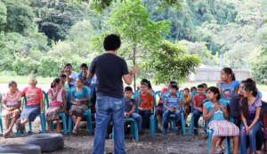 Julio Serrano Echeverria leads a workshop