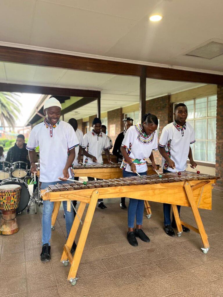 Marimba training, 150 kids, Alexandra Township