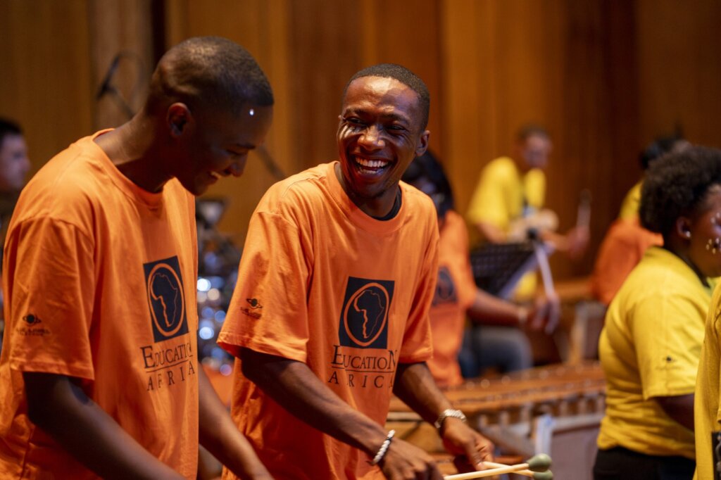 Marimba training, 150 kids, Alexandra Township