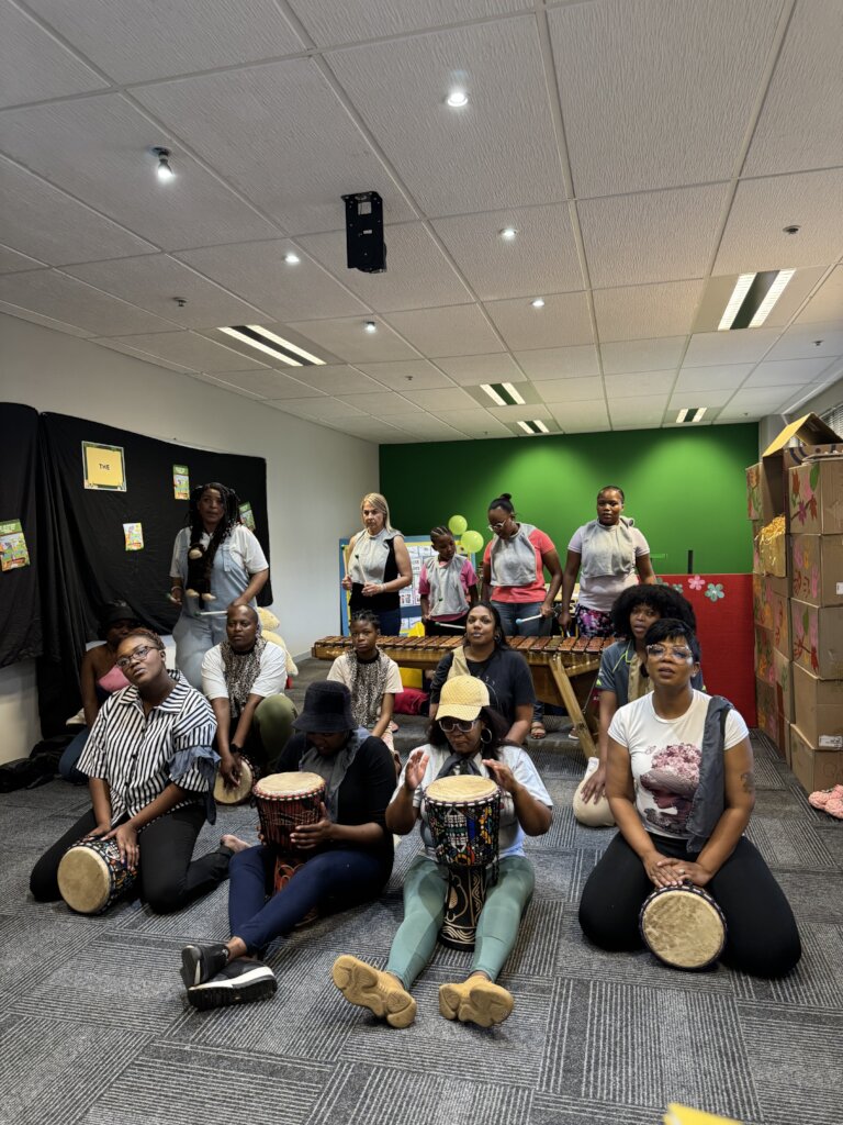 Marimba training, 150 kids, Alexandra Township