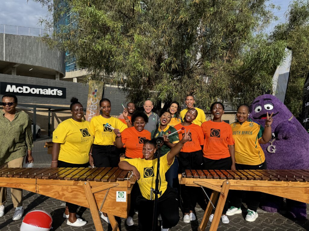 Marimba training, 150 kids, Alexandra Township