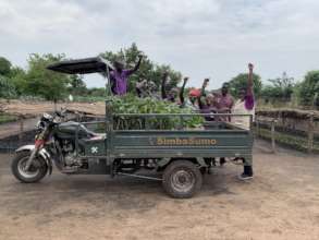 Motorcycle tractor from GlobalGiving donations
