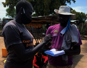 ICRAF community mobiliser interviews refugee