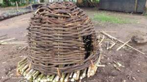 Birdhouse for poultry made by ICRAF nursery staff