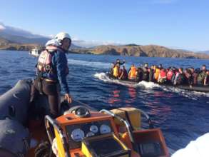 Guiding a dinghy to a safe landing area