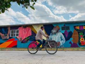 Oscar Axo mural: Binni hraapa bene by Aida Corres
