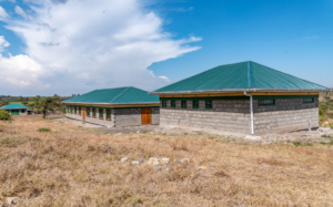 A view of the 2 newly built dormitories
