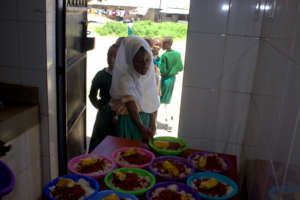Queueing for lunch at school
