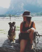 Patricia in Canada with a friend