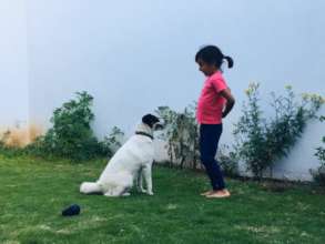 Trinity and her little adopter