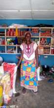 Saudatu in her shop.