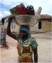 Lydia selling her merchandise