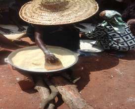 Group members processing gari