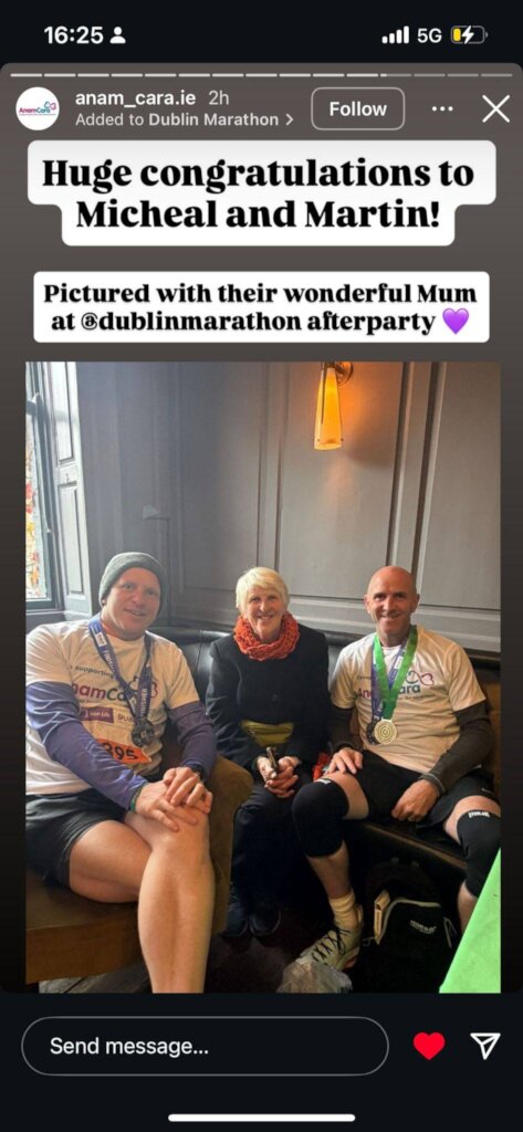 Dublin Marathon for Anam Cara 1