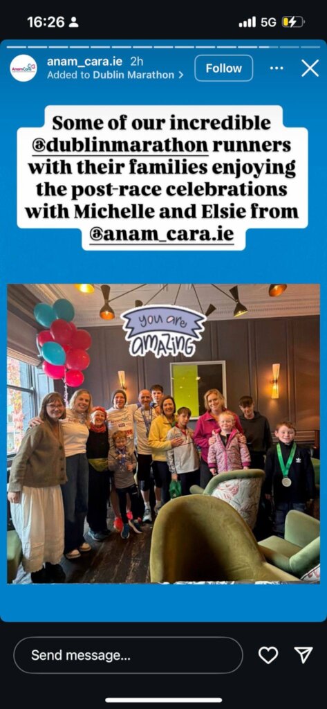 Dublin Marathon for Anam Cara 2