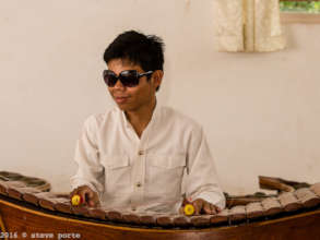 Our blind students also study in the hall