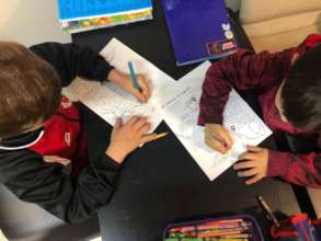 Children solving the Shorebird Migration Maze.