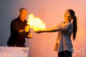 Live science demo at LIYSF