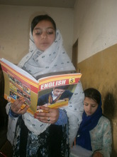 Huma reading in English class