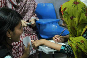 A student at the Financial Literacy Workshop
