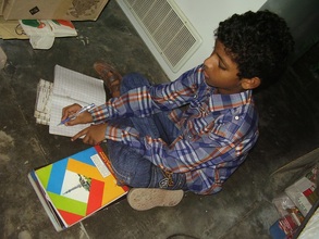 Abid doing homework