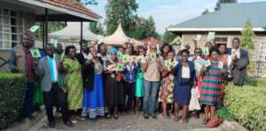 Farmers with donated seed