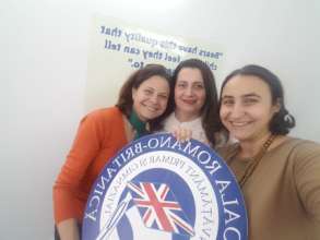 With the school manager from Gighera, Dolj County