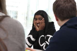 Young adult taking part in workshop