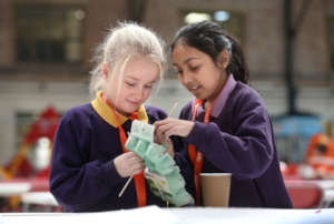 Girls getting to grips with engineering activities