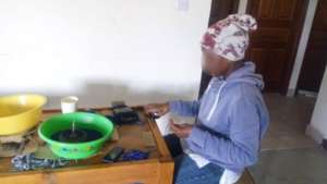 Imani in the workshop