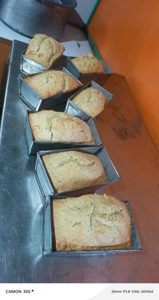Banana bread baked by the women