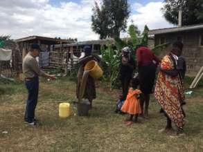 Women learn to make compost tea