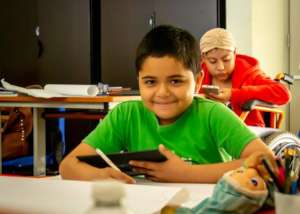 Angel in classroom